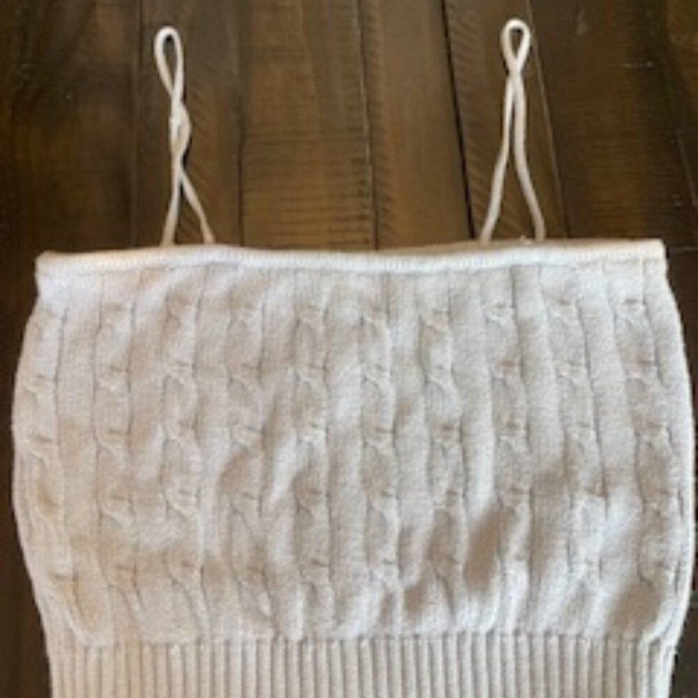 Brandy Melville Cable knit crop sweater.